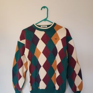 Diamond-checked Izod Sweater